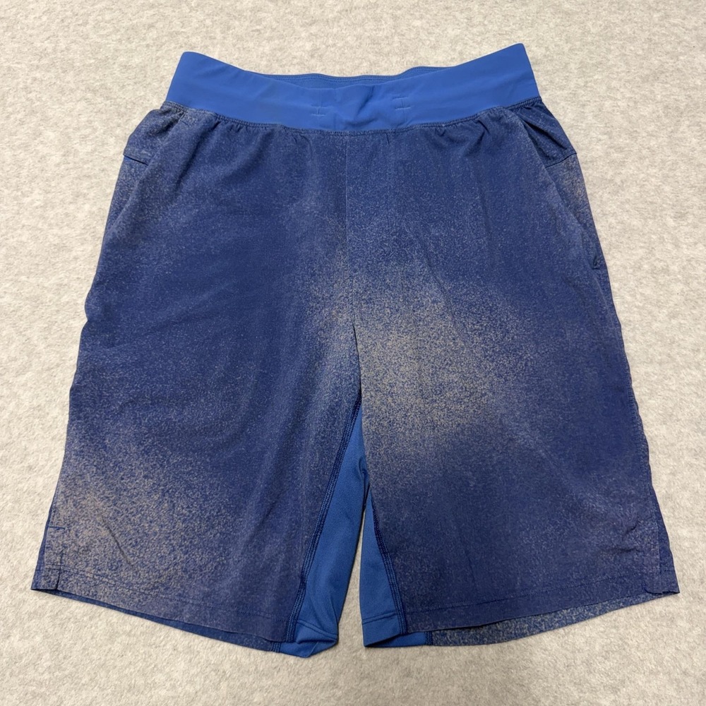 Lululemon T.H.E Shorts Mens XS Blue Spotted 9in Drawstring Running Athletic Gym